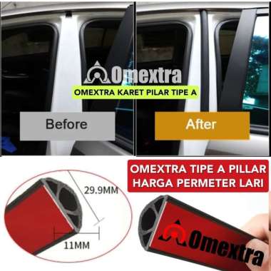 Karet Pilar Mobil Omextra Sealing Pillar Strip Karet Pilar pintu mobil TIPE A