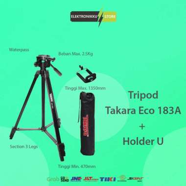 Tripod Takara Eco 183A Tripod Kamera Mirrorless DSLR Nikon Canon HP
