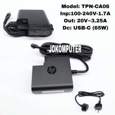 Adaptor Charger Original Laptop HP Spectre X360 20V 3.25A Typ-C (65W) Multicolor