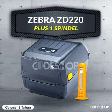 Printer Label Barcode Zebra ZD220 300 M Plus 1 Spindle Setara ZD230