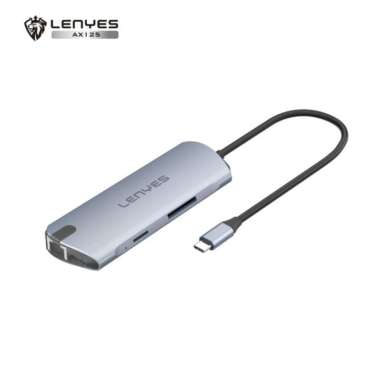 Lenyes AX125 converter adapter otg type c to usb lan hdmi sd card rj45