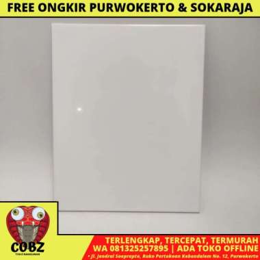 20 CM X 25 CM / ACCURA Keramik Dinding Kamar Mandi Glossy White Dus