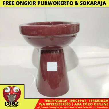 DUTY KLOSET CLOSET DUDUK MONOBLOCK SIRAM TANPA TANGKI MAROON