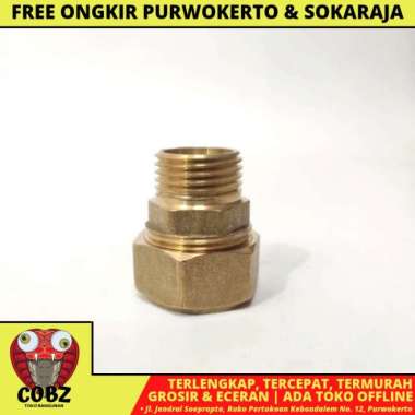 L 20 x 1/2 IN / DIVA Sok Selang Pex Drat Luar Ke Pipa Kuningan