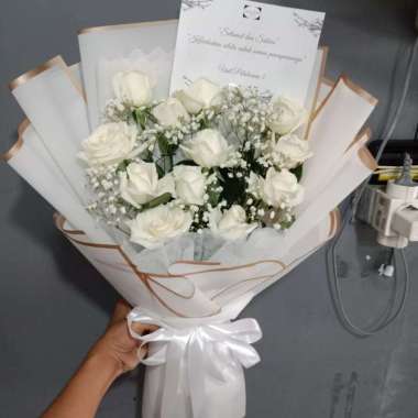 Hand Bouquet Mawar Bunga segar Bunga Fresh Bunga Hidup Fresh Flowers Buket Mawar Buket Wisuda Buket Birthday Buket Anniversary Kado Birthday Mawar Putih