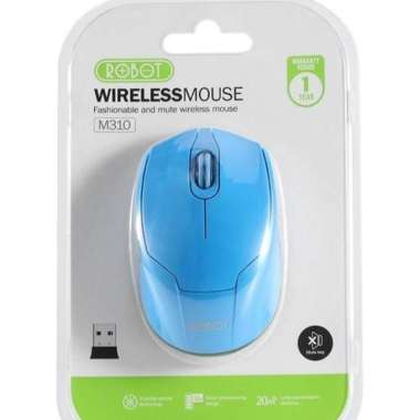 Mouse ROBOT M310 Wireless 2.4 GHz Optical Mouse ORIGINAL ROBOT Biru