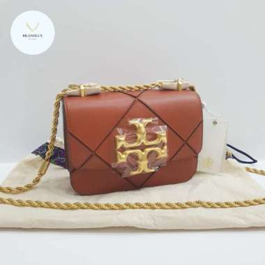 TORY BURCH Eleanor Diamond full leather Roasted - 100% Authentic