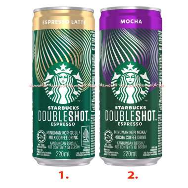 Starbucks Double Shot Espresso 220ml Espresso Latte Mocha Minuman Kopi Susu Moka kemasan Kaleng Coff