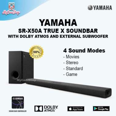 YAMAHA SR-X50A TRUE X SOUNDBAR WITH DOLBY ATMOS AND EXTERNAL SUBWOOFER