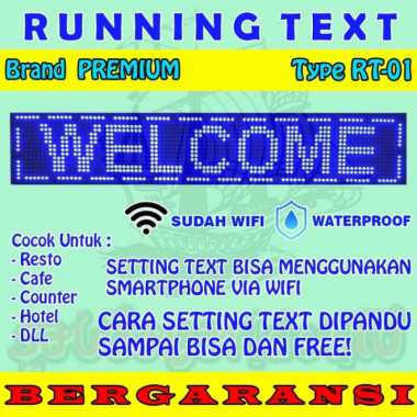 RUNNING TEXT / MOVING SIGN / LED / ADVERTISING / MODUL 100x40 Biru