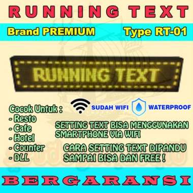 RUNNING TEXT / MOVING SIGN / LED / ADVERTISING / MODUL 164x20 Kuning