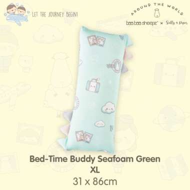 Baabaasheepz X Sallyandpiper Bedtime Buddy & Hug Buddy / Bantal Anak Bayi Baby Newborn Buddy Green X