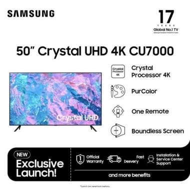 Samsung 50CU7000 4K Crystal UHD Smart Digital Tv/ UA50CU7000
