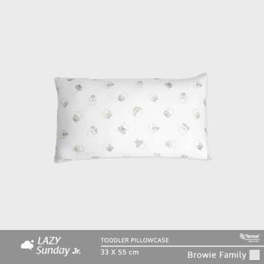 Sarung Bantal Anak / Toddler Pillowcase - 33x55 cm - LAZY Sunday Jr.  Browie Family