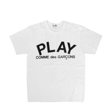 Comme Des Garcons Play Text Logo Shirt