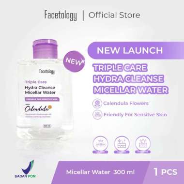 Triple Care Hydra Cleanse Micellar Water 300 ML Pembersih Wajah Sensitive Skin Pembersih Make Up Tanpa Bilas