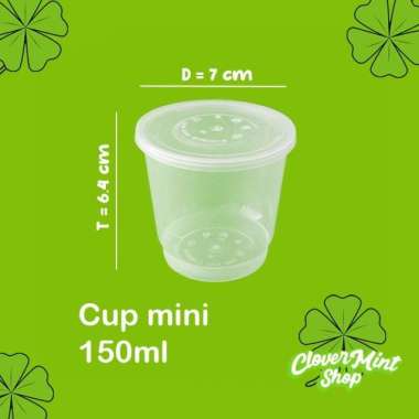 Cup Puding 150 Ml (1000Pcs)/Tempat Cake/Gelas Sambal/Cup Jelly Murah Terbaik