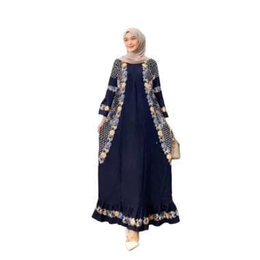 Gamis Colet JUMBO Rayon Samitex Premium Adem Gamis Hitam Rempel Busui kode j