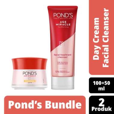 Ponds Age Miracle Day Cream Moisturizer 50g &amp; Age Miracle Foam 100ml Multivariasi