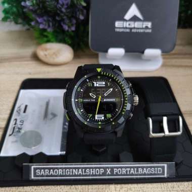 Eiger Baitou Jam Tangan Dual Time Original Hitam