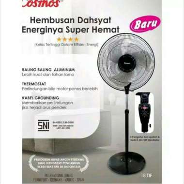 STAND FAN 18 inch COSMOS TIF-1801 S / KIPAS ANGIN BERDIRI 18TIF COSMOS TIF 1801S / KIPAS ANGIN COSMO