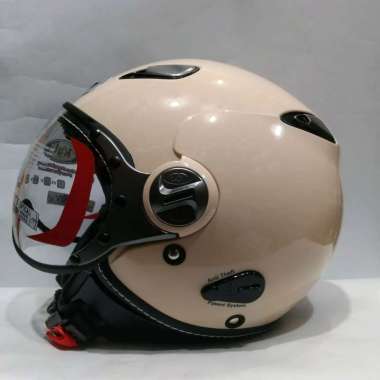 HELM KYT ELSICO SOLID CREAM HELM HALF FACE XL