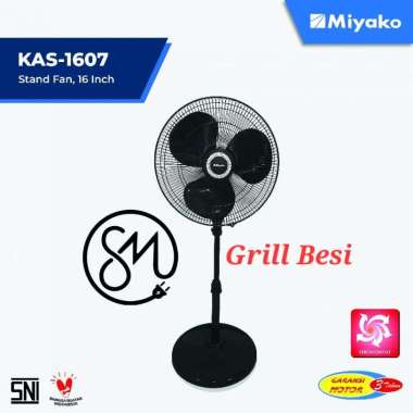 Kipas Angin Miyako KAS-1607 stand fan KAS1607 Grill Besi