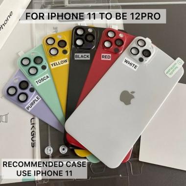 Fake Camera Iphone 11 12 Change TO Iphone 12 Pro / Fake Camera Back Cover Iphone 11 -- 12 PRO RED