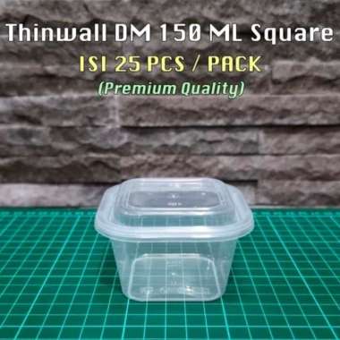 thinwall kotak square mini dm 120ml dan 150ml isi 25 set 120ml
