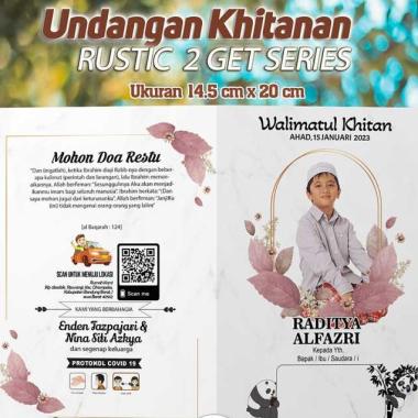 undangan khitanan sunatan anak isi 50 rustik 2