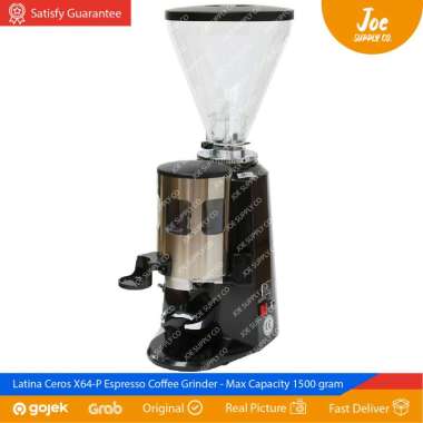 Latina Ceros Espresso Electric Coffee Grinder X64-P Paddle Doser Big Flat Burr 64mm Hitam