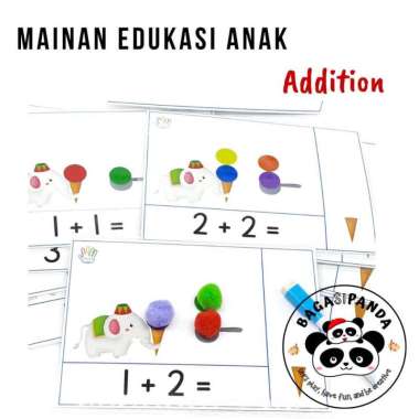 Mainan Edukasi Montessori Anak 5 tahun - Addition 1-5
