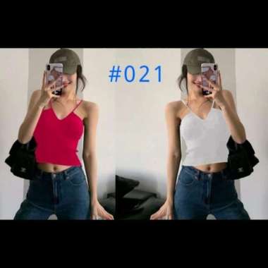 021 Tank Top/Crop Top/Yukensi/Crop Top Korea/Tanktop Sexy Putih - All Size