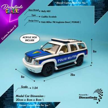 Diecast Custom Cadillac Escalade Mobil POMAD Skala 1:24