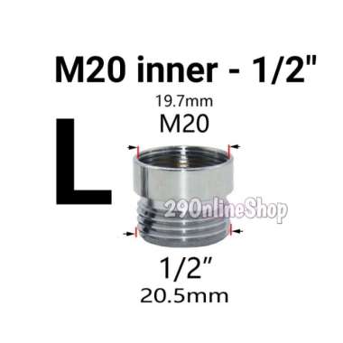 adaptor adapter sambungan drat konektor kran shower faucet keran cuci l