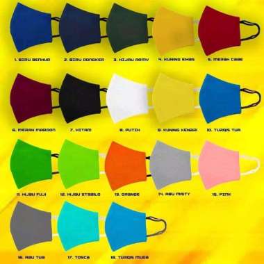 Masker Kain 3 Ply Grosir 600pcs Hijab Tali anak Randoom