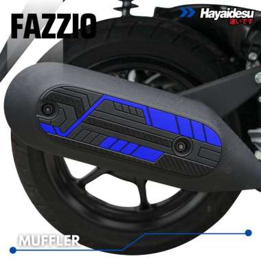 Hayaidesu Body Protector Fazzio Muffler Knalpot Cover HITAM