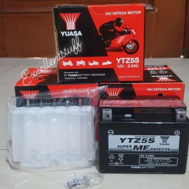 Aki Motor Yuasa Ytz5S 100% Original Untuk Revo, Beat, Supra, Mio Dll