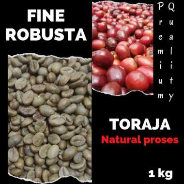 Green Bean ROBUSTA FINE TORAJA - Natural Proses 1 kg Biji Kopi Mentah Machiato