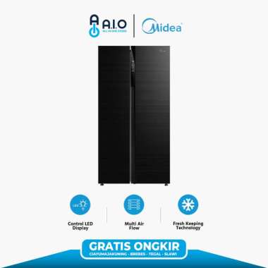 MIDEA - KULKAS SIDE BY SIDE - HC-689VB PROMO GRATIS ONGKIR