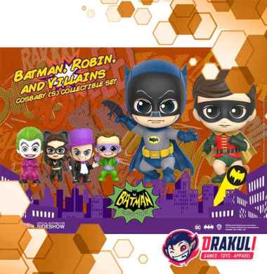 Cosbaby 705 Batman Classic TV Series - Batman, Robin & Villains Set