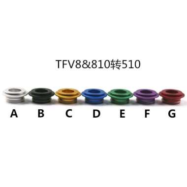 adapter converter drip tip 810 to 510 silver