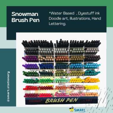 SNOWMAN BRUSH PEN ORANGE