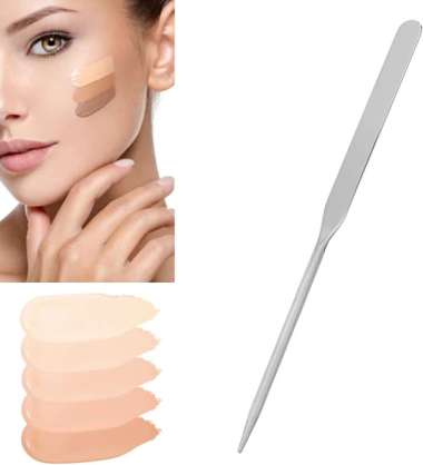 Mixing Palette Spatula Mix Make Up Pallete Foundation Stainless Pallet pencampur makeup Non Picasso 