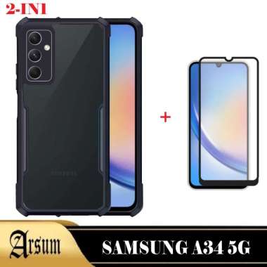 Case Transparan Samsung A34 5G 2023 Softcase Cover Airbag hardcase silicon terbaru Free Tempered Gla