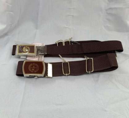 Sabuk sekolah anak SD PRAMUKA coklat NYLON - Kait kecil