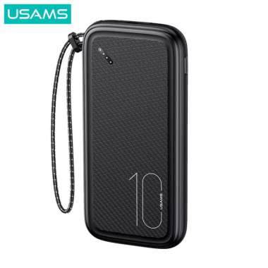USAMS PB56 Powerbank 10000mAh Dual USB With Lanyard Hitam