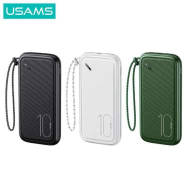 USAMS PB56 Powerbank 10000mAh Dual USB With Lanyard Putih