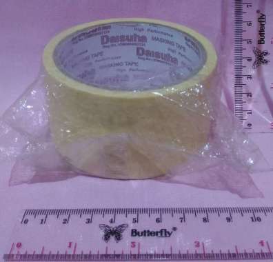 Solatip Lakban Kertas Kuning Mask Masking Tape 2" 2 " 2inch 2 inch Dekorasi Prakarya Perekat Bagus M