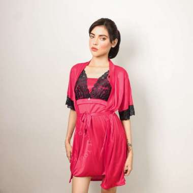 You've (You Have) Kimono Baju Tidur Kimono Brokat Sleepwear Terusan Night Gown Wanita Perempuan 0002